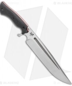 Alternative view of Dark Timber Knives Cave Bear Knife Black Micarta w/ Red Liners (10.3" Two-Tone)