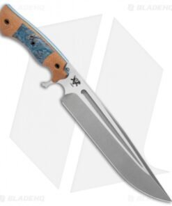 Alternative view of Dark Timber Knives Cave Bear Knife Blue Maple Burl / Micarta (10.3" Two-Tone)