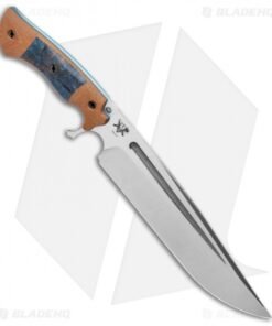 Alternative view of Dark Timber Knives Cave Bear Knife Blue Maple / Natural Micarta (10.3" Two-Tone)