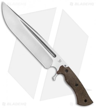 Dark Timber Knives Cave Bear Knife Green Micarta w/ Orange G-10 (10.3" Two-Tone)