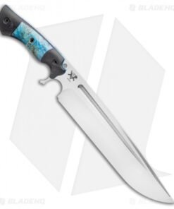 Alternative view of Dark Timber Knives Devil's Horn Knife Black Mi. / Blue Maple (11.8" Two-Tone)