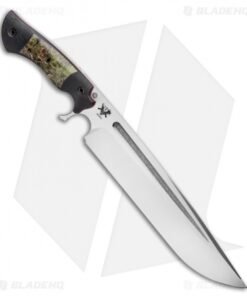 Alternative view of Dark Timber Knives Devil's Horn Knife Black Mi. / Green Maple (11.8" Two-Tone)