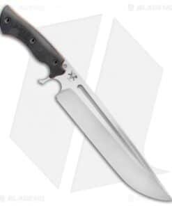 Alternative view of Dark Timber Knives Devil's Horn Knife Black Micarta (11.8" Two-Tone)