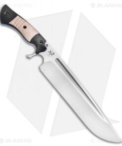 Alternative view of Dark Timber Knives Devil's Horn Knife Black Mi. / Curly Maple (11.8" Two-Tone)