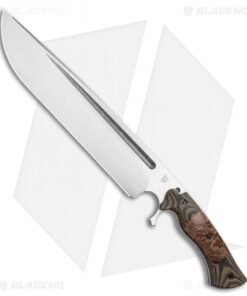 Dark Timber Knives Devil's Horn Knife Camo Mi. / Dark Ash Burl (11.8" Two-Tone)