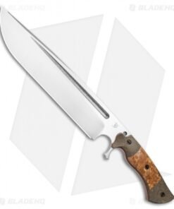 Dark Timber Knives Devil's Horn Knife Green Mi. / Ash Burl Wood (11.8" Two-Tone)