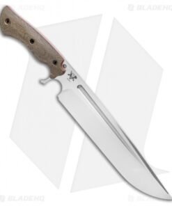 Alternative view of Dark Timber Knives Devil's Horn Knife Green Micarta / Red Liner (11.8" Two-Tone)