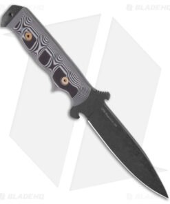 Alternative view of Dawson Knives Chief Fixed White/Black G-10 (5" Apocalyptic Black MagnaCut)
