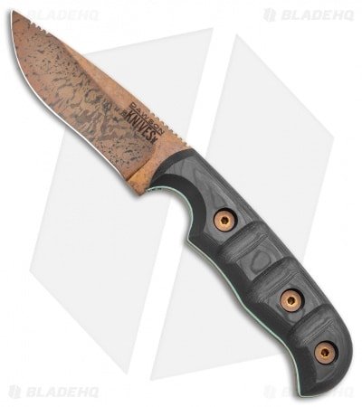 Dawson Deep Notch Skinner Fixed Blade Knife Two Tone CF (3.1" Arizona Copper)