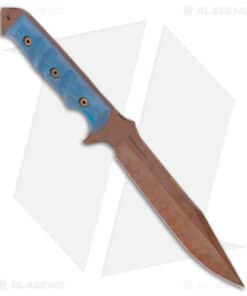 Alternative view of Dawson Knives Mojave 7 Fixed Blade Knife Quicksilver Blue (7" Copper MagnaCut)