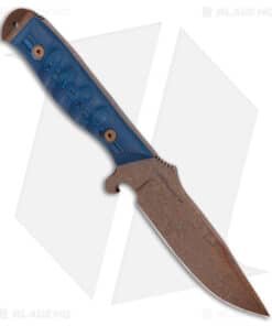 Alternative view of Dawson Knives Pathfinder Fixed Blade Knife Blue/Black (4.5" Copper MagnaCut )