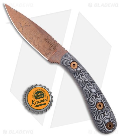 Dawson Knives Serengeti Fixed Blade Knife White/Black (3.25" Copper MagnaCut) - Image 4