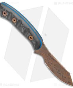 Alternative view of Dawson Knives Snakebite Fixed Blade Knife Two Tone CF (2.6" Arizona Copper)