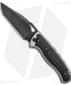Diskin Revolution D/A Tanto Automatic Knife Ti/CF (Black 3.75) Lightning Strike