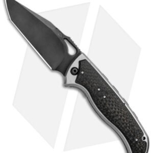Diskin Revolution D/A Tanto Automatic Knife Ti/CF (Black 3.75) Lightning Strike