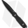 EOS Mini Thresher Fixed Blade Knife Black/Black Silver Spike (3.6" Black)