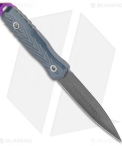 Alternative view of EOS Mini Thresher Fixed Blade Knife Gray/Purple (3.6" SW) w/ Custom Sheath