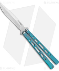 Eldon Talley Custom Talisong Pro Butterfly Knife Teal Titanium (4.5" Satin)