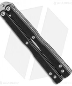 Alternative view of Emerson Longhorse Flipper Balisong Butterfly Knife Black G-10 (3.8" Stonewash)