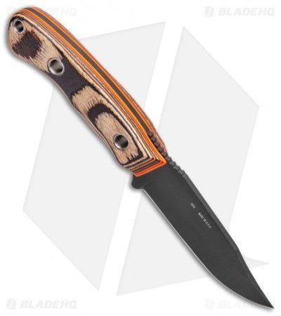 Flexcut Hawthorne Drifter Fixed Blade Knife G-Wood/Orange G-10 (3.75" Black) - Image 2