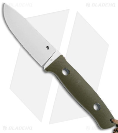 Fox Knives Venuvius Fixed Blade Knife OD Green G-10 (Stonewash D2) BF710D2OD