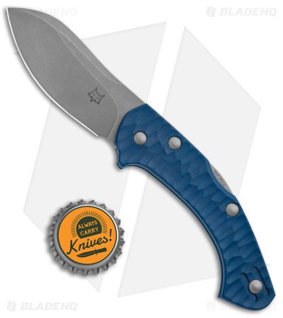 Fox Knives Anso Zero Exclusive Folding Knife Blue G-10 (3" Stonewash N690) - Image 4