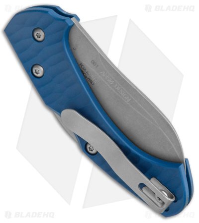 Fox Knives Anso Zero Exclusive Folding Knife Blue G-10 (3" Stonewash N690) - Image 3