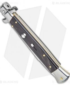 Alternative view of Frank B 11" Automatic Knife Italian Stiletto Sim Dark Horn (5" Spear Point)