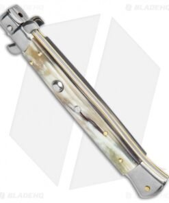 Alternative view of Frank B. 11" Brazilian Horn Italian Stiletto Auto Knife - Kriss