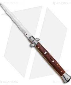 Frank B 11" Italian Stiletto Kris Automatic Knife Cocobolo (5" Polish)