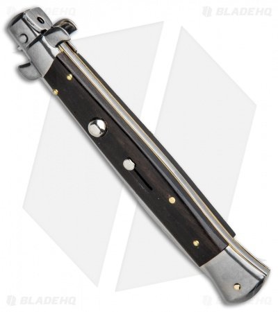 Frank B 11" Italian Stiletto Ebony Automatic Knife - Dagger - Image 2