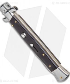 Alternative view of Frank B 11" Italian Stiletto Kris Automatic Knife Ebony (5" Polish)