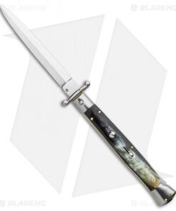 Frank B 11" Italian Stiletto Swinguard Automatic Knfie Brazilian Dark Horn