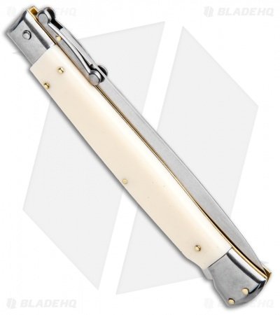 Frank B 11" Italian Stiletto Swinguard Dagger Knife Sim Ivory (5" Satin) - Image 3