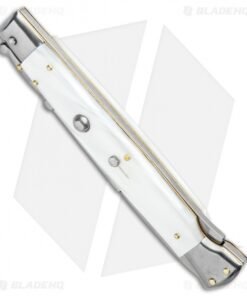 Alternative view of Frank B 11" Italian Stiletto Swinguard Automatic White (5" Satin Bayonet)