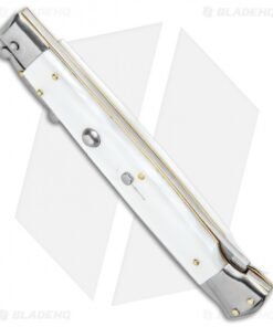 Alternative view of Frank B 11" Italian Stiletto Swinguard Automatic White (5" Satin Dagger)