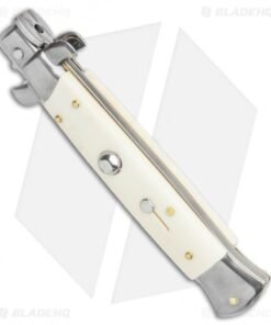 Alternative view of Frank B 9" Italian Stiletto Kris Knife Bone (4" Satin)