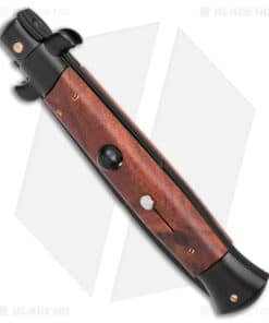 Alternative view of Frank B. 9" Italian Stiletto Bayonet Automatic Knife Sim Wood (4" Black)