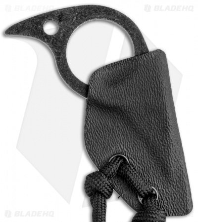 Fred Perrin Mini-Pic Fixed Blade Neck Knife Black (1.12" Black) - Image 3