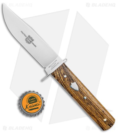 GEC H10 Hunter Fixed Blade Knife Bocote Wood (4.4" Satin) - Image 4