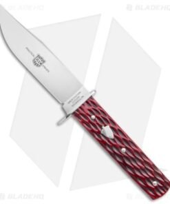 GEC H10 Hunter Fixed Blade Knife Deep Red Jigged Bone Small Seed (4.4" Satin)