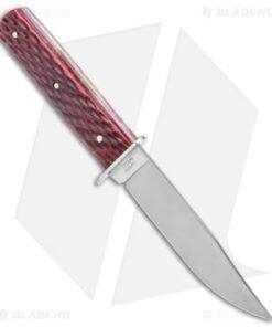 Alternative view of GEC H10 Hunter Fixed Blade Knife Deep Red Jigged Bone Small Seed (4.4" Satin)