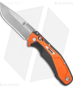 Alternative view of Gerber Randy Newberg DTS Pivot Lock Knife Gray/Orange Rubber (3.8" SW)