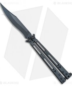 Hom Design Basilisk Elite Balisong Butterfly Knife PVD Ti (4.6" Black)