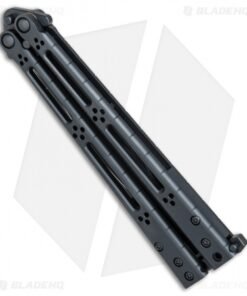 Alternative view of Hom Design Basilisk Elite Balisong Butterfly Knife PVD Ti (4.6" Black)