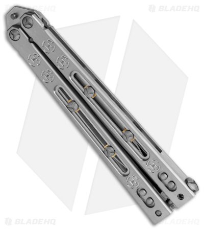 Heed Industries SeaKnight Balisong Butterfly Knife Satin Titanium (4.6" Satin) - Image 3