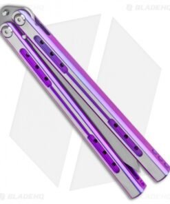Alternative view of Heibel Knives Sapient Balisong Knife Purple Ano Ti Two-Tone (4.25" Satin) #60