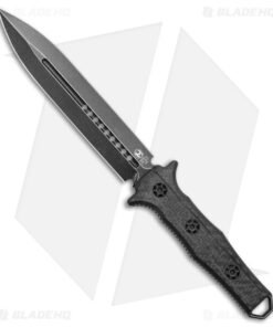 Heretic Knives Nephilim Fixed Blade Knife Black CF (6.5" Battle-Worn Black)