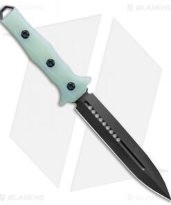 Alternative view of Heretic Knives Nephilim Fixed Blade Knife Natural Jade G-10 (6.5" Black DLC)