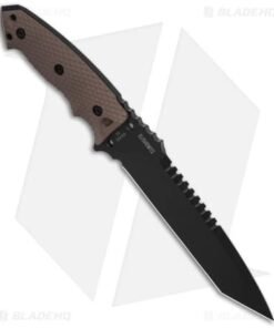 Alternative view of Hogue Knives EX F01 Large Tanto Fixed Blade Brown G-10 (7" Black A2)
